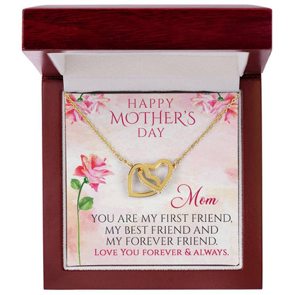 Happy Mother'S Day Gift Interlocking Hearts Necklace