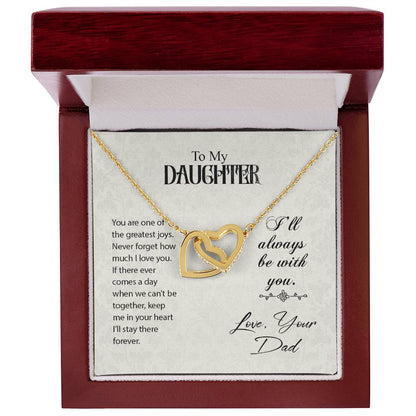 Cubic Zirconia Interlocking Hearts Necklace