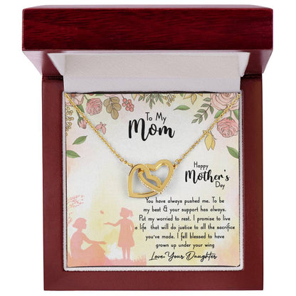 To My Mom Interlocking Hearts Necklace