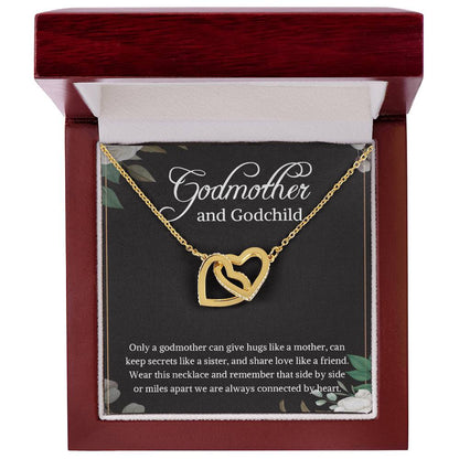 Godmother And Godchild Necklace Godmother & Goddaughter Giftgodmother And Godson Necklace Godmother Necklace Gift Godmother Necklace Box Interlocking Hearts Necklace