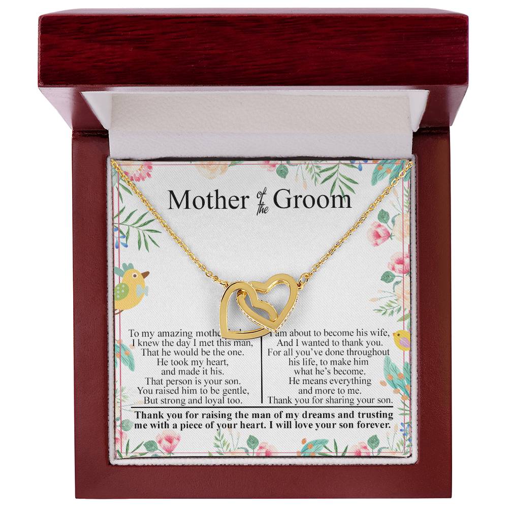 Mother Of The Groom Interlocking Hearts Necklace
