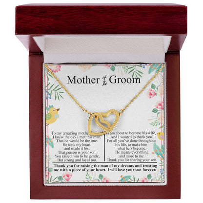 Mother Of The Groom Interlocking Hearts Necklace