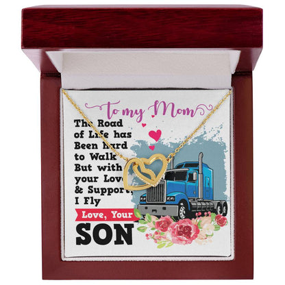 Trucker'S Mom - Interlocking Heart Necklace Interlocking Hearts Necklace