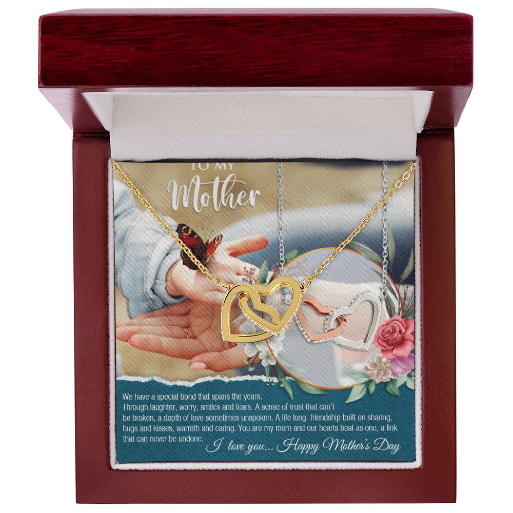 Mother'S Day Gift To My Beautiful Mother Daughter To Mother Gift Son To Mother Gift Happy Mother'S Day Necklace For Mom Beautiful Gift For Mom Interlocking Hearts Necklace