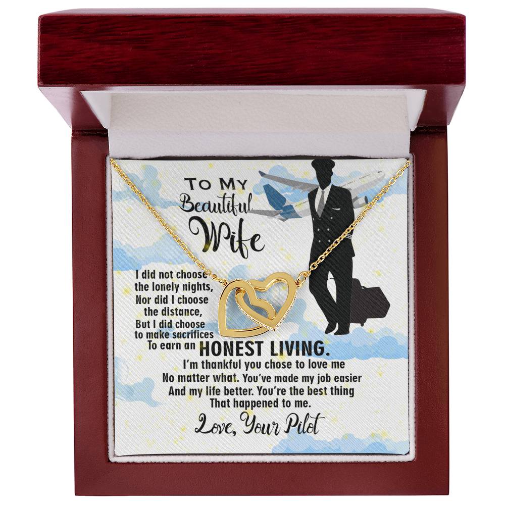 Pilot'S Wife - Interlocking Heart Necklace Interlocking Hearts Necklace