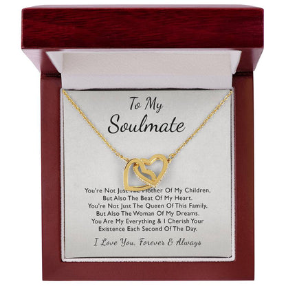 To My Soulmate Interlocking Heart Interlocking Hearts Necklace