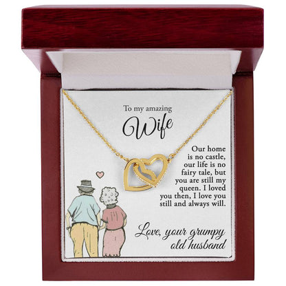 To My Amazing Wife - Necklace Interlocking Hearts Necklace