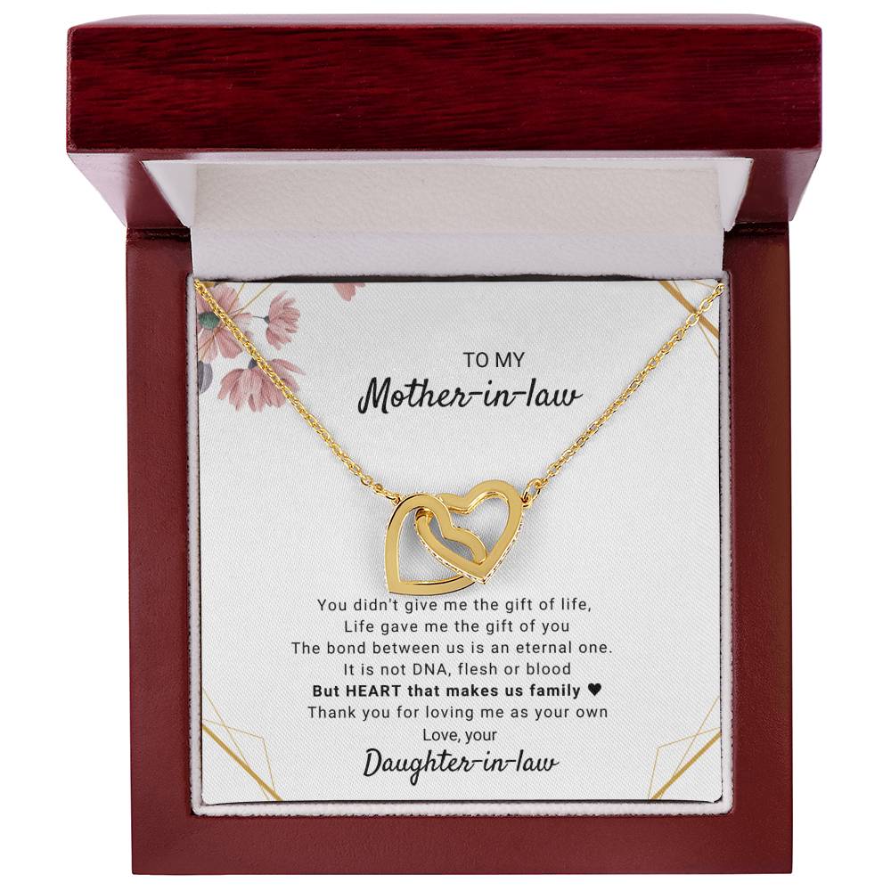 Life Gave Me The Gift Of You - Necklace Interlocking Hearts Necklace