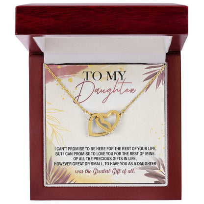 To My Daughter - Interlocking Hearts Necklace - D05