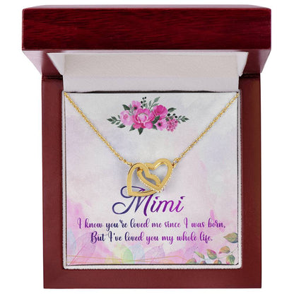 Mimi Interlocking Hearts Necklace Message Card