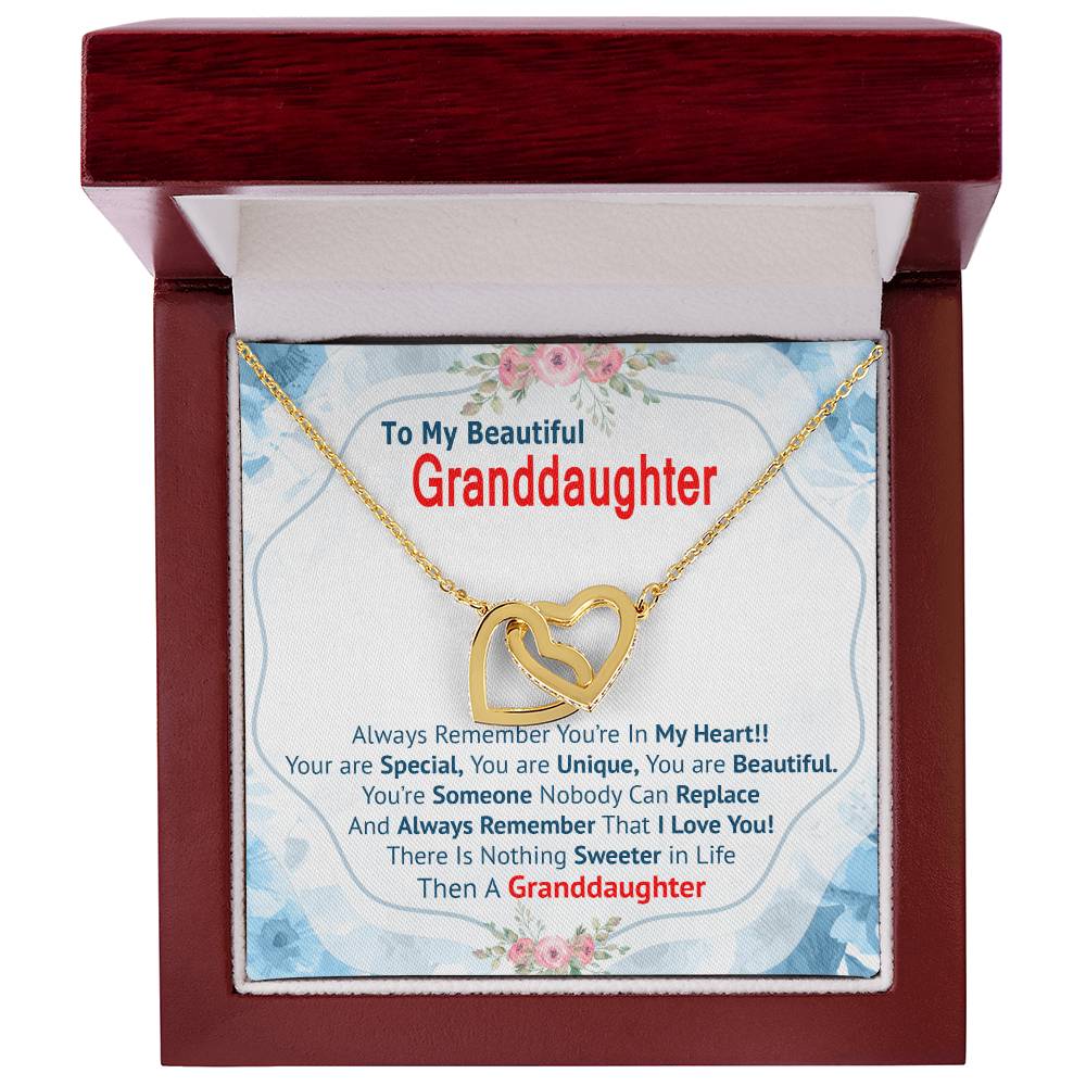 Perfect Gift For Granddaughter Interlocking Hearts Necklace