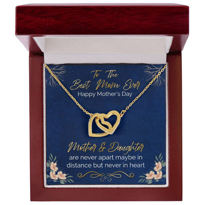 Meaningful Gifts For Mom Interlocking Hearts Necklace