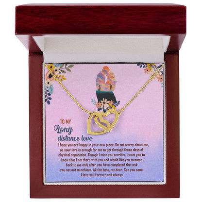 Interlocked Necklace For Long Distance Love Interlocking Hearts Necklace
