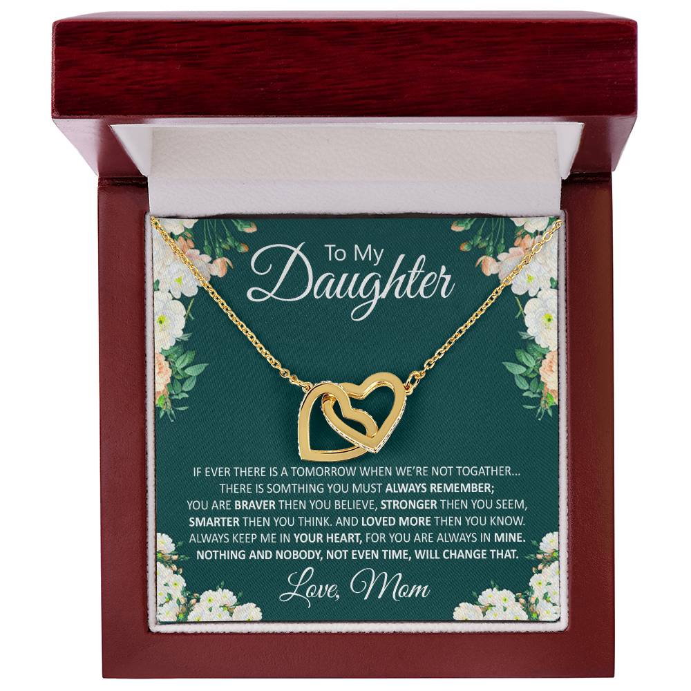 Gift For Daughter From Mom Interlocking Hearts Necklace