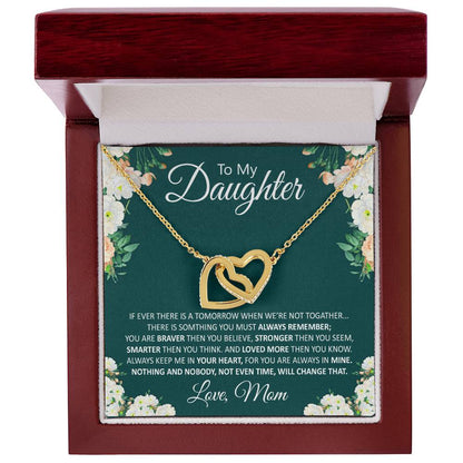 Gift For Daughter From Mom Interlocking Hearts Necklace