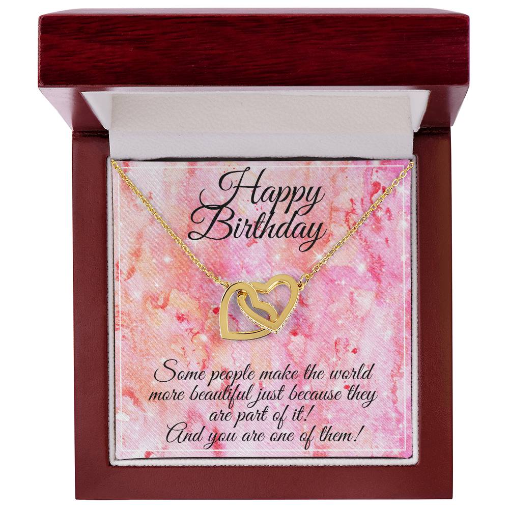 Two Hearts Necklace Interlocking Hearts Necklace