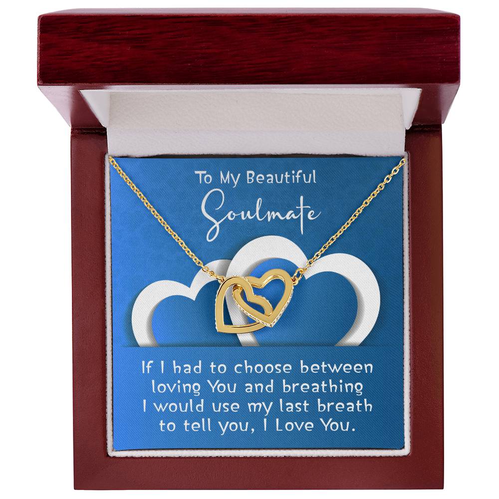 Necklace Gift For Soulmate - Interlocking Heart Necklace Interlocking Hearts Necklace