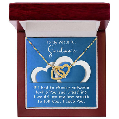 Necklace Gift For Soulmate - Interlocking Heart Necklace Interlocking Hearts Necklace