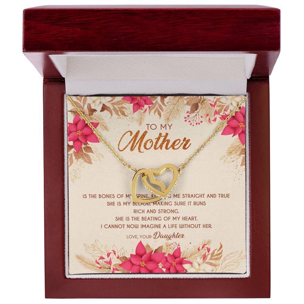 Gift For Mom - Beating Of My Heart - The Interlocking Heart Necklace Interlocking Hearts Necklace