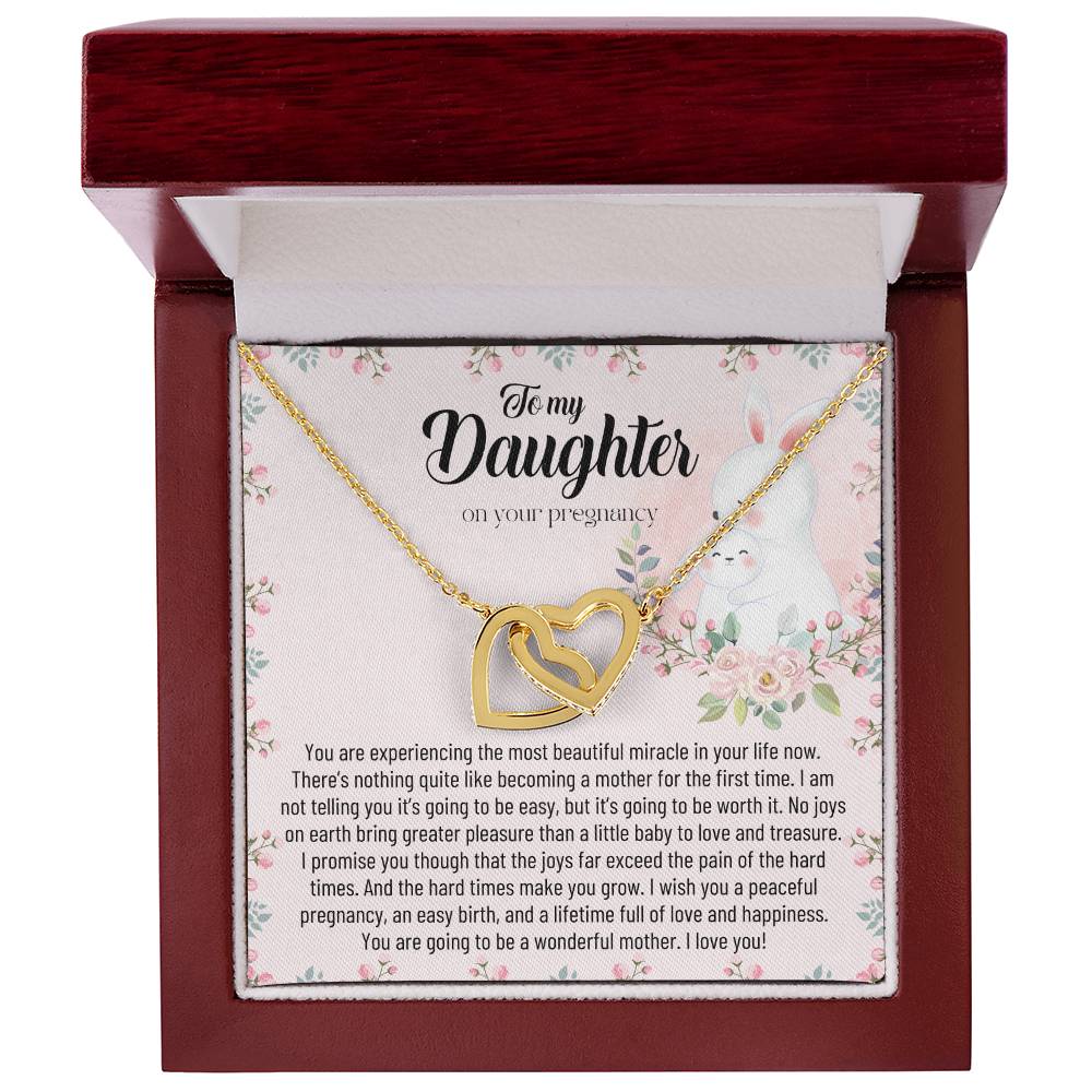 Pregnancy Gift For Daughter Baby Shower Gift Mom To Be Gift Expecting Mom Gift Pregnant Daughter Gift From Mom First Time Mother To Be Interlocking Hearts Necklace