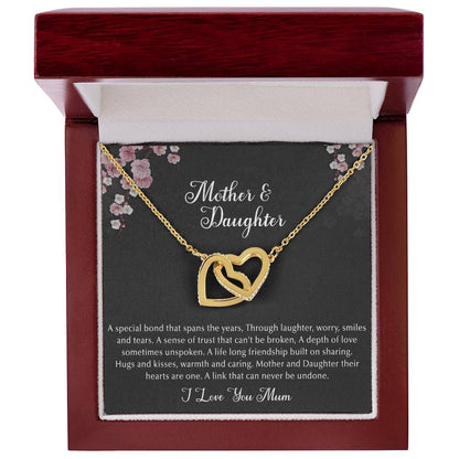 Mother & Daughter Interlocking Hearts Necklace