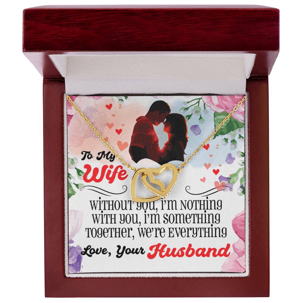 Gift For Wife - Interlocking Heart Necklace Interlocking Hearts Necklace