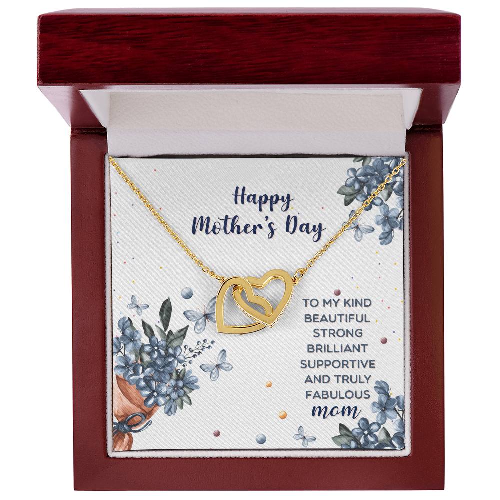 Interlocking Hearts To My Kind Beautiful Strong Brilliant Supportive And Truly Fabulous Mom Interlocking Hearts Necklace