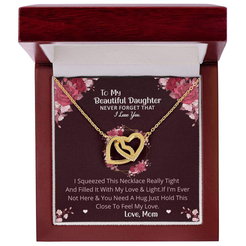 Gift For Daughter From Mom Birthday Gift For Daughterinterlocking Hearts Necklace