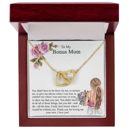 Step Mom Gift Bonus Mom Necklace Present For Stepmom For Mother'S Day Christmas Birthday Double Circles Mother - Necklace Interlocking Hearts Necklace