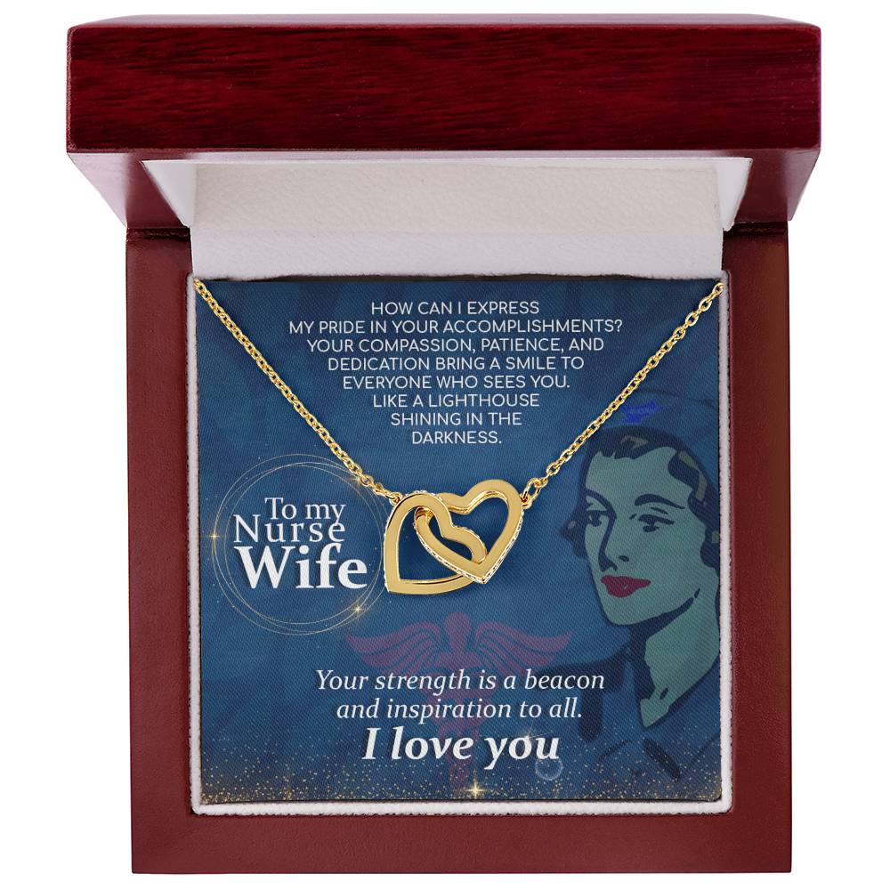 Interlocking Hearts Necklace Nurse Graduation Gift Nurse Gift Nurse Necklace Future Nurse Gift Gift For Nurse