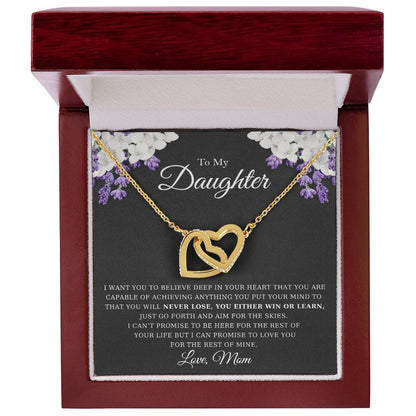 Gift For Daughter From Mom To My Daughter Daughter Birthday Jewelry Gift Grown Up Daughter Necklace From Mom Interlocking Hearts Necklace