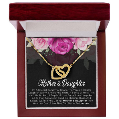 Meaningful Gift For Mother And Daughter Interlocking Hearts Necklace