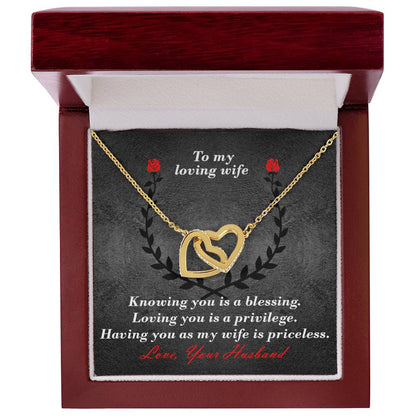 Priceless Wife Interlocked Hearts Necklace Interlocking Hearts Necklace