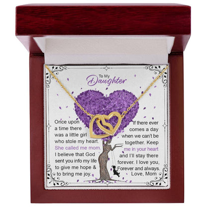 To My Daughter Interlocking Hearts Necklace