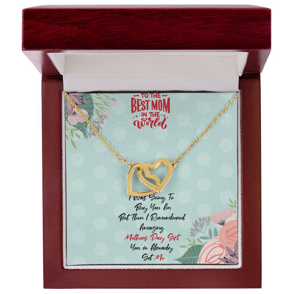 Mothers Day Gift For Mom Mothers Day Gift From Son Mothers Day Gift From Daughter Mothers Day Necklace Interlocking Hearts Necklace