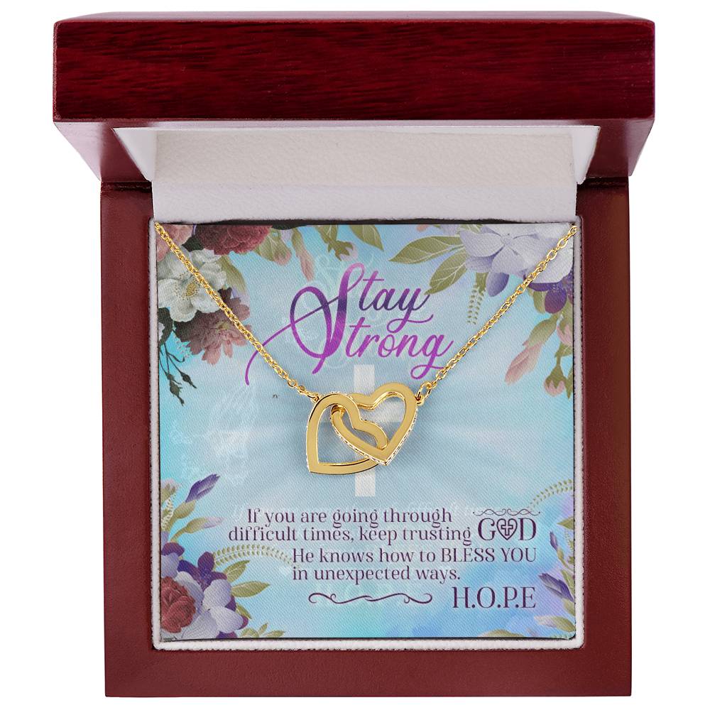 Stay Strong - Interlocking Hearts Necklace
