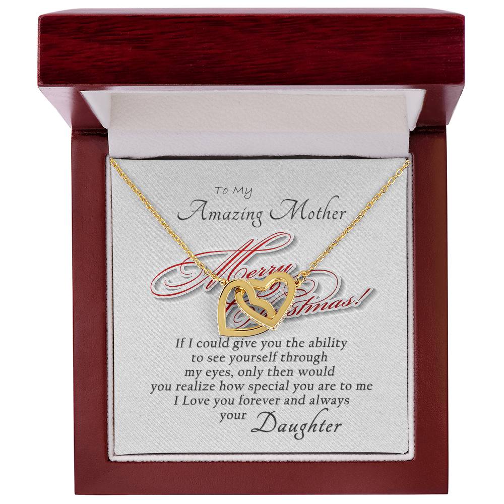 To My Amazing Mother Necklace Interlocking Heart Necklace Christmas Gift Gift For Mom Sentimental Gift Mother Daughter Gift Interlocking Hearts Necklace