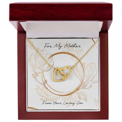 Two Hearts Necklace For My Mother Interlocking Hearts Necklace