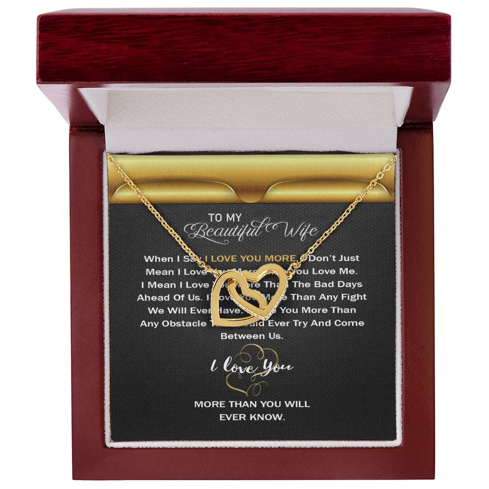 Interlocking Hearts Necklace For Wife