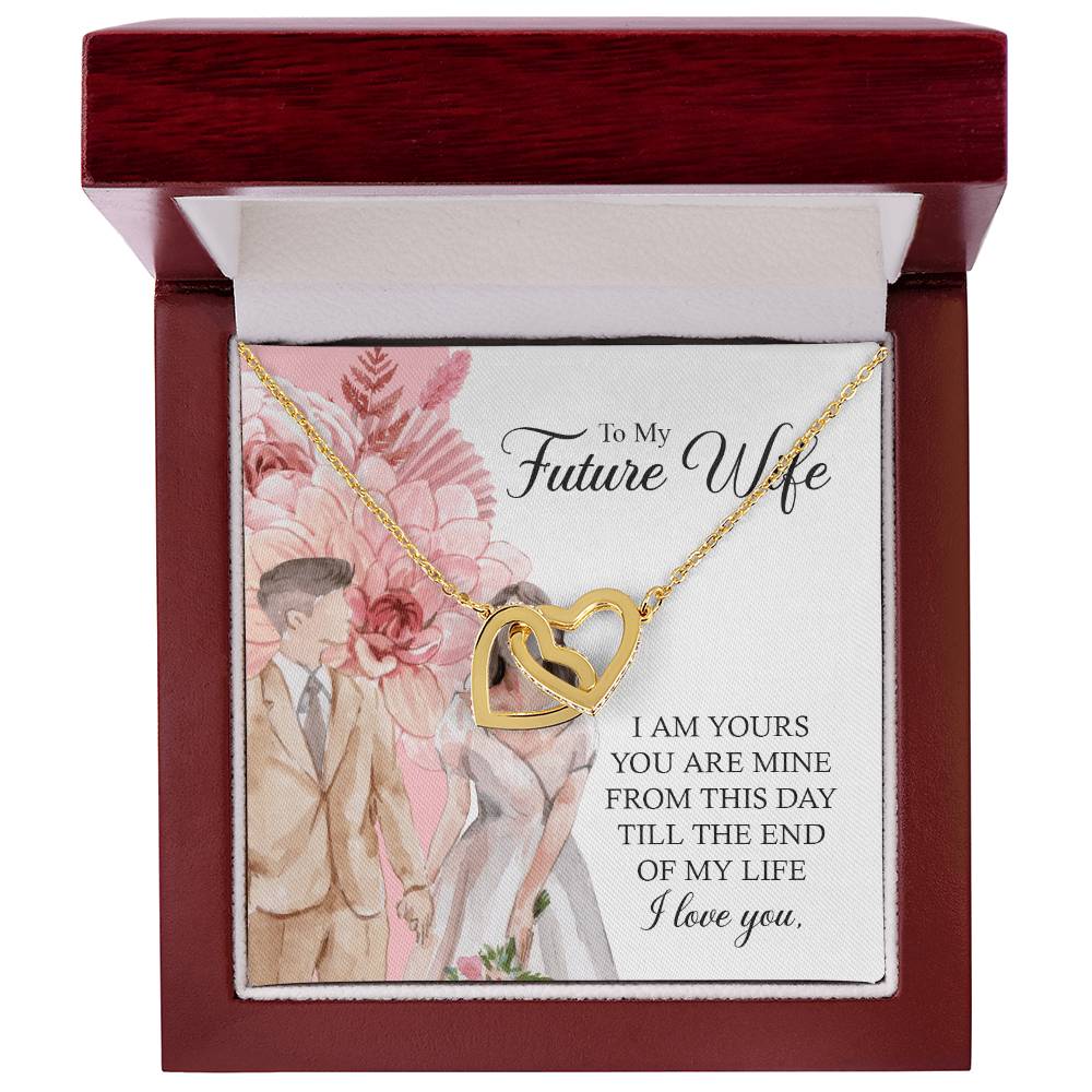 To My Amazing Future Wife Husband Love You Love For Partner Interlocking Hearts Necklace