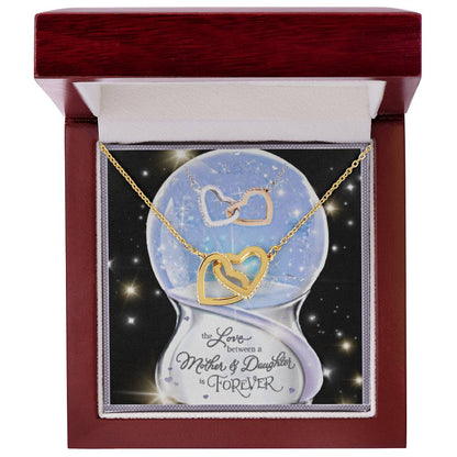 Love Hearts Together 4-Ever Necklace Interlocking Hearts Necklace