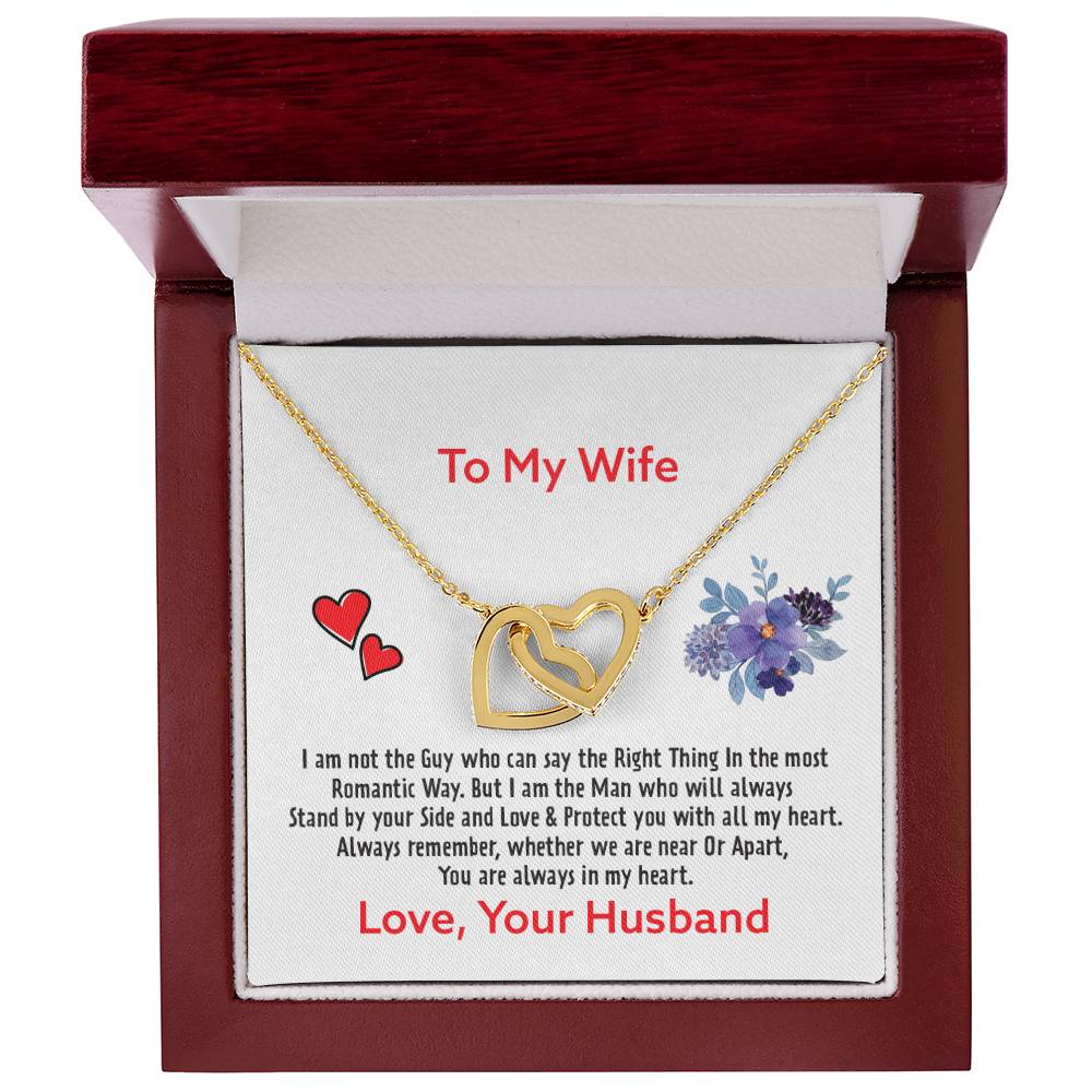 Gift For Wife - Interlocking Heart Necklace Interlocking Hearts Necklace