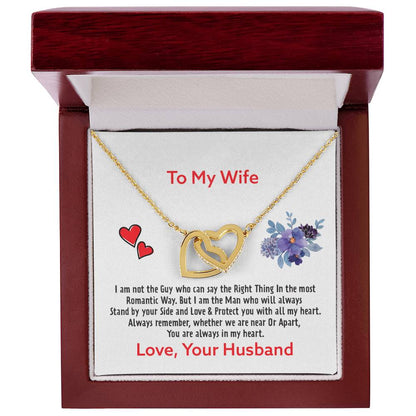 Gift For Wife - Interlocking Heart Necklace Interlocking Hearts Necklace