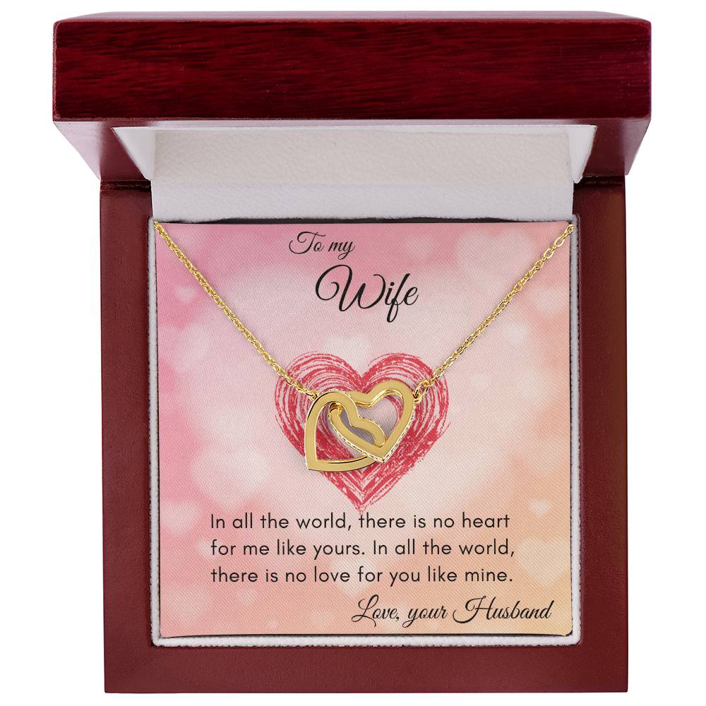 Gift For Wife In All The World Interlocking Hearts Necklace