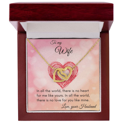 Gift For Wife In All The World Interlocking Hearts Necklace