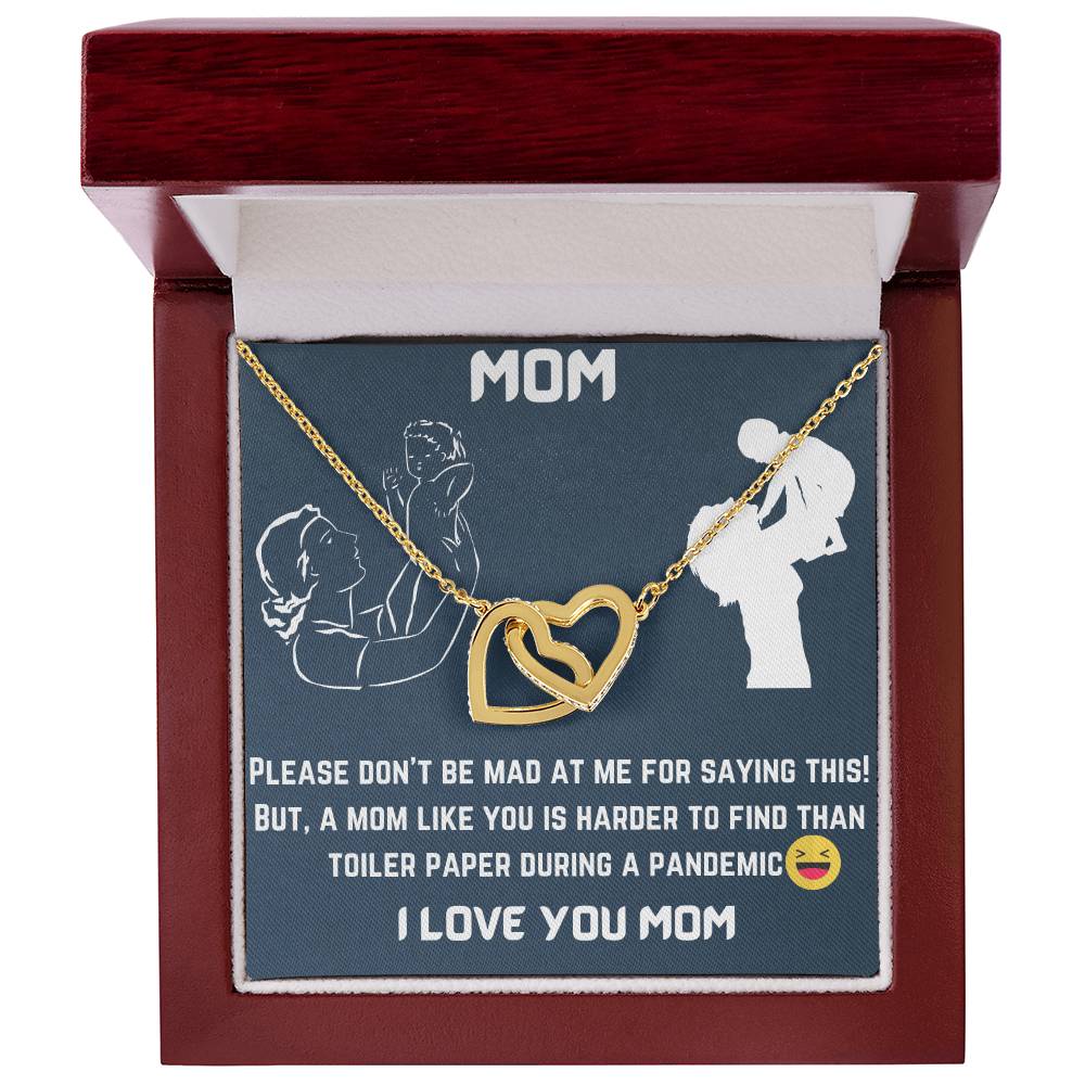 Interlocked Hearts Necklace For Mom Interlocking Hearts Necklace