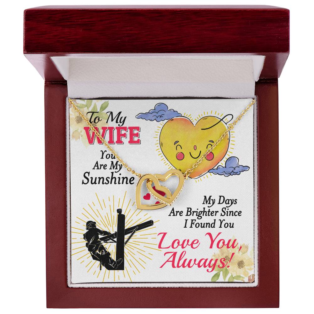 Lineman'S Wife - Interlocking Heart Necklace Interlocking Hearts Necklace