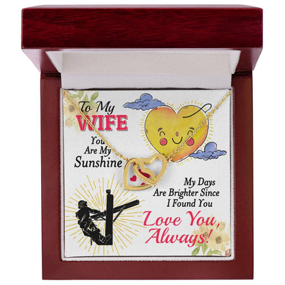 Lineman'S Wife - Interlocking Heart Necklace Interlocking Hearts Necklace