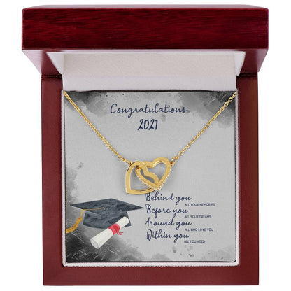 Graduation 2021 Necklace Interlocking Hearts Necklace
