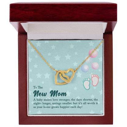 Interlocking Hearts Necklace To The New Mom A Baby Makes Love Stronger